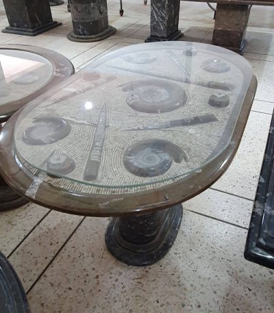 Moroccan Fossil Marble Table