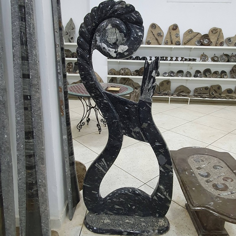 Ammonite Sculpture Orthoceras